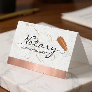 Sleek Mobile Notary Service Personalised Design Business Card
