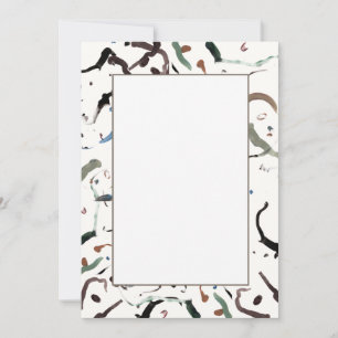 Sleek Modern Abstract Flat Invitations