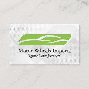 Sleek Modern Autos Logo Car Care Business Card