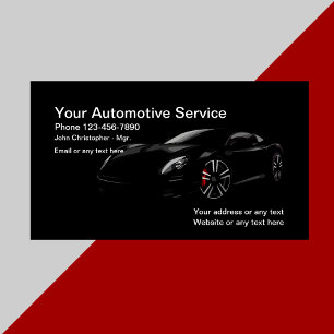 Sleek Modern Cool Automotive Business Card