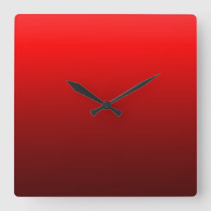 Sleek Modern Crimson Red Wall Clocks