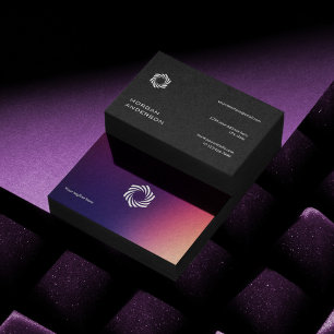 Sleek modern  gradient ombre professional business card