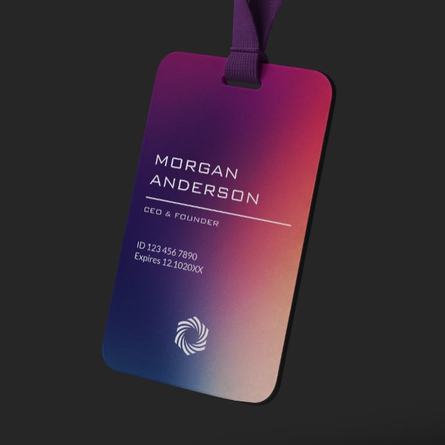 Sleek modern  gradient ombre professional ID badge (Creator Uploaded)