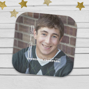 Sleek Modern Graduation Photo Layout Design Paper Plate