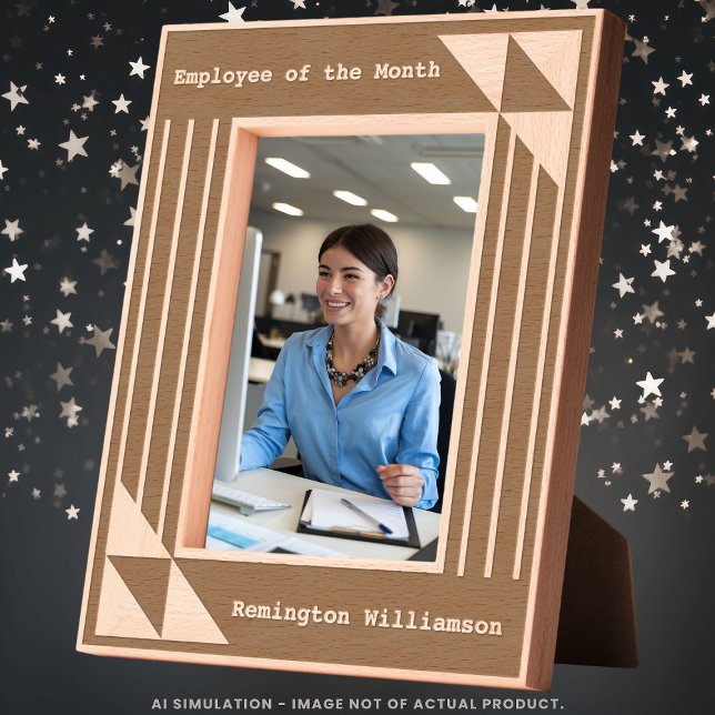 Sleek Modern Laser Engraved Employee of the Month Etched Frames (Creator Uploaded)