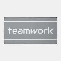 Sleek Modern White TEAMWORK Stripes On Light Gray