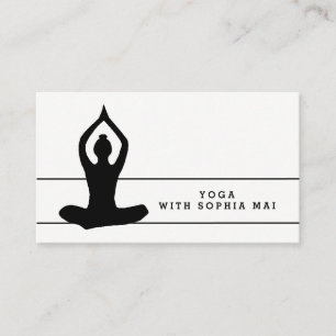 Sleek Modern Yoga Instructor Business Card