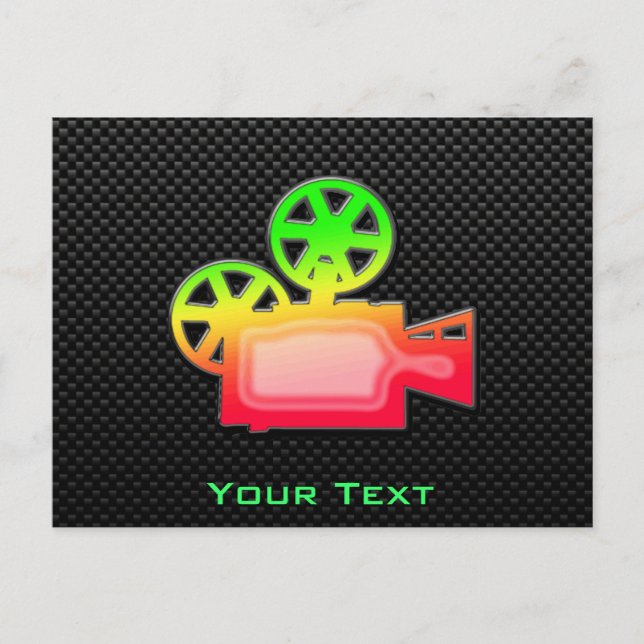 Sleek Movie Camera Postcard (Front)