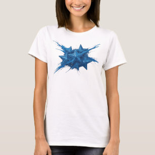 Sleek Navy Abstract Stars Art Print T-Shirt