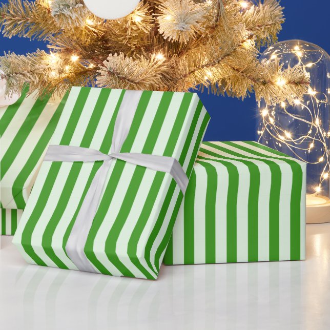 Sleek Olive Stripe for a Style Finish Gift Wrapping Paper (Holidays)