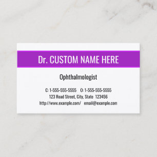 Sleek Ophthalmologist Profile Card