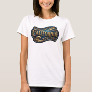 Sleek Orange CALIFORNIA Graphic Tee