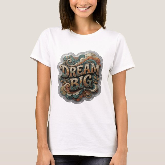 Sleek Orange DREAM BIG Graphic Tee (Front)