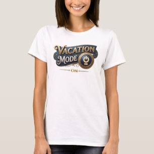 Sleek Orange VACATION MODE ON Fashion Art T-Shirt