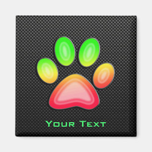 Sleek Paw Print Magnet