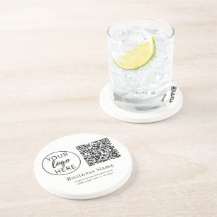 Sleek Personalised Company QR Code Event Style Coaster