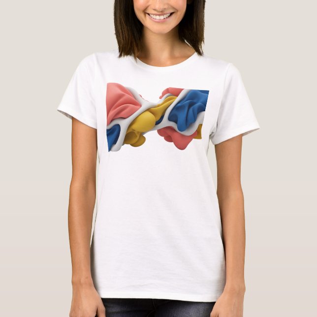 Sleek Pink ABSTRACT ART Design T-Shirt (Front)
