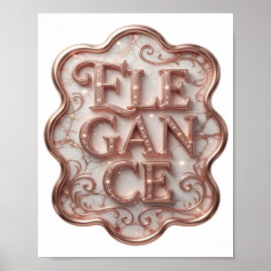Sleek Pink ELEGANCE Wearable Art Poster