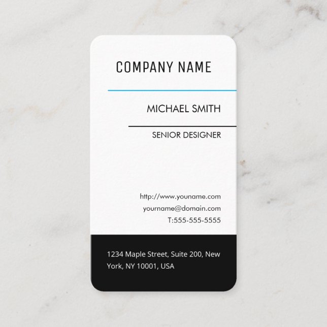 Sleek Professional Business Card (Front)
