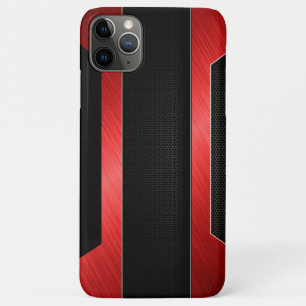 Sleek Red Metal Case-Mate iPhone Case