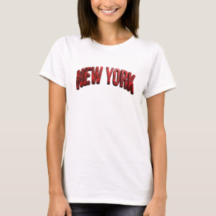 Sleek Red NEW YORK Quote Shirt