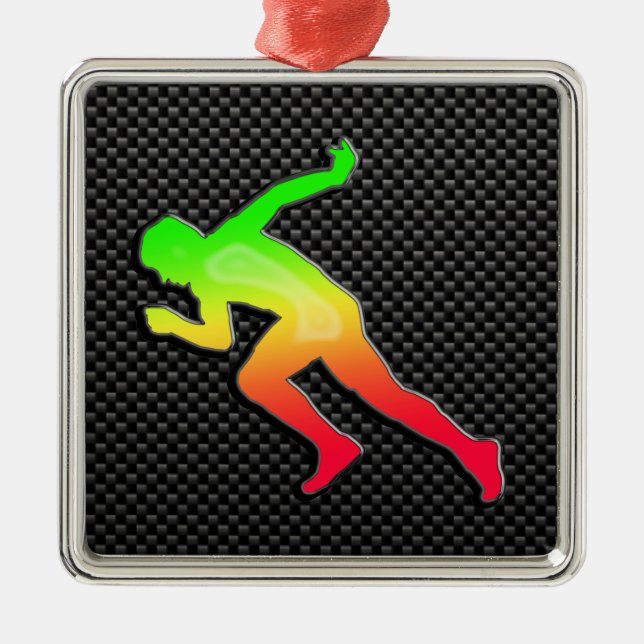 Sleek Running Metal Tree Decoration (Front)