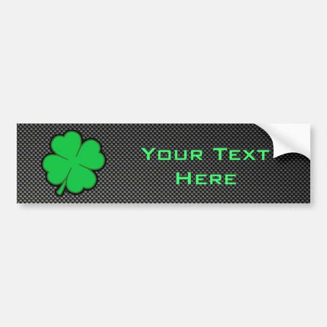 Sleek Shamrock Bumper Sticker (Front)