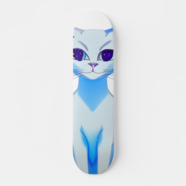 Sleek Siamese Cat Skateboard (Front)