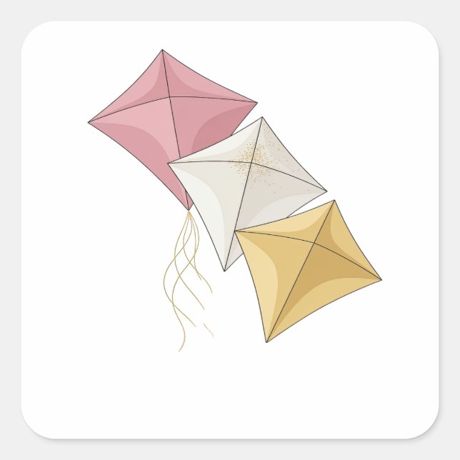 Sleek Silver KITE FLYING Label Design (Front)