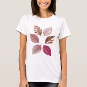 Sleek Silver LEAVES OF DIFFERENT COLORS T-Shirt