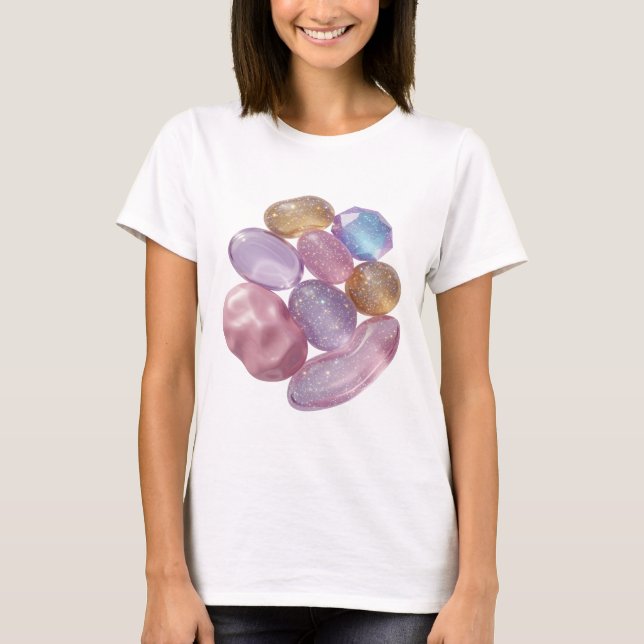 Sleek Silver SPACE STONES Quote Shirt (Front)
