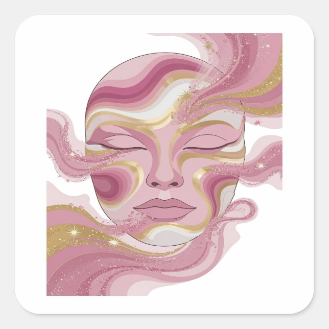 Sleek Silver Sticker Print (Front)