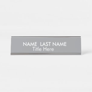 Sleek Simple  Custom Desk  Name Plate