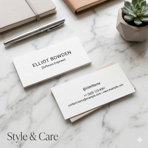 Sleek Simple Design Personalised Calling Card