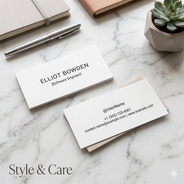 Sleek Simple Design Personalised Calling Card (Sleek Simple Design Personalized Calling Card)