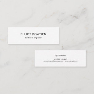 Sleek Simple Design Personalized Calling Card