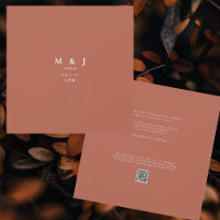 Sleek & Simple Modern Cinnamon Square Wedding