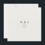 Sleek & Simple Modern Cream Square Wedding Invitation<br><div class="desc">Sleek & Simple Cream Wedding Invitation   Square.  Contemporary & Modern.  QR Code.</div>