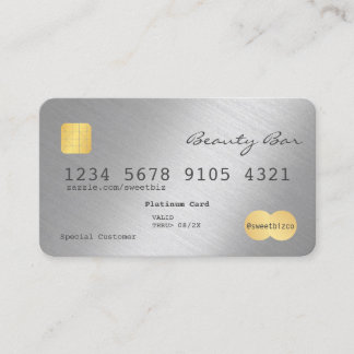 Sleek Simplistic Credit Card Shining Platinum