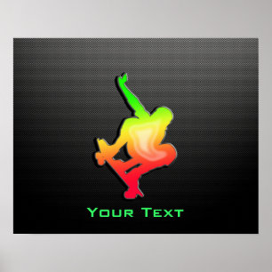 Sleek Skateboarding Poster