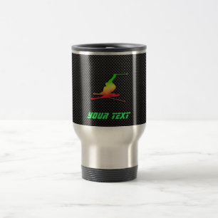 Sleek Snow Skiing Travel Mug