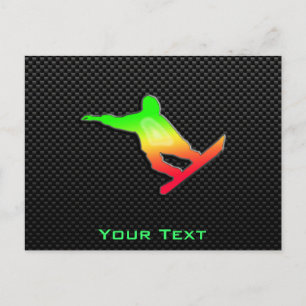 Sleek Snowboarding Postcard
