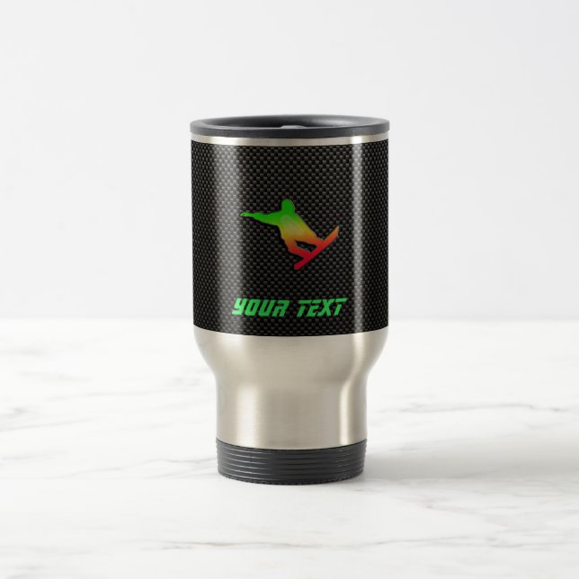 Sleek Snowboarding Travel Mug (Center)