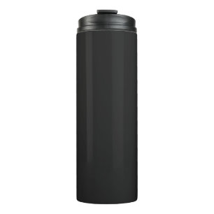 Sleek Solid Black Thermal Tumbler for Hot Drinks
