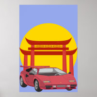 "Sleek Sports Car Elegance | 24x36 Poster | 