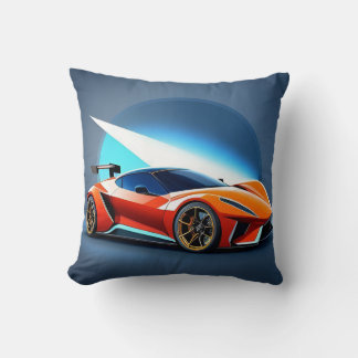 Sleek Sports Car With Modern Design Cushion