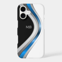 Sleek Sporty Metallic Curves with Any Monogram