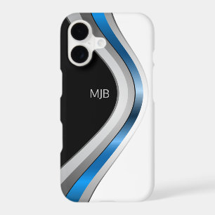Sleek Sporty Metallic Curves with Any Monogram