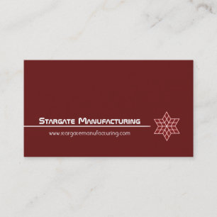 Sleek Star Business Card, Maroon Card