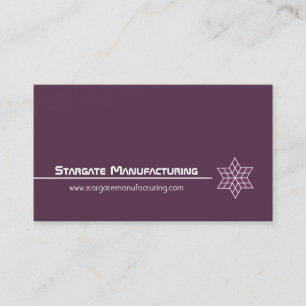 Sleek Star Business Card, Purple Card